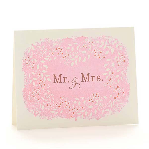 Ilee Papergoods - Mr and Mrs Notecard