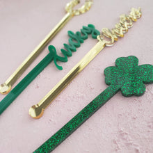 Load image into Gallery viewer, FioriBelle - St. Patrick&#39;s Day  Shamrock Party Favors Drink Stirrers Set
