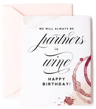Load image into Gallery viewer, Kitty Meow Boutique - Partners in Wine, Wine Birthday Card &amp; Friendship Card
