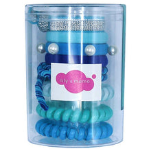 Load image into Gallery viewer, Lily and Momo - Hair Ties Color Pop Set - Aqua
