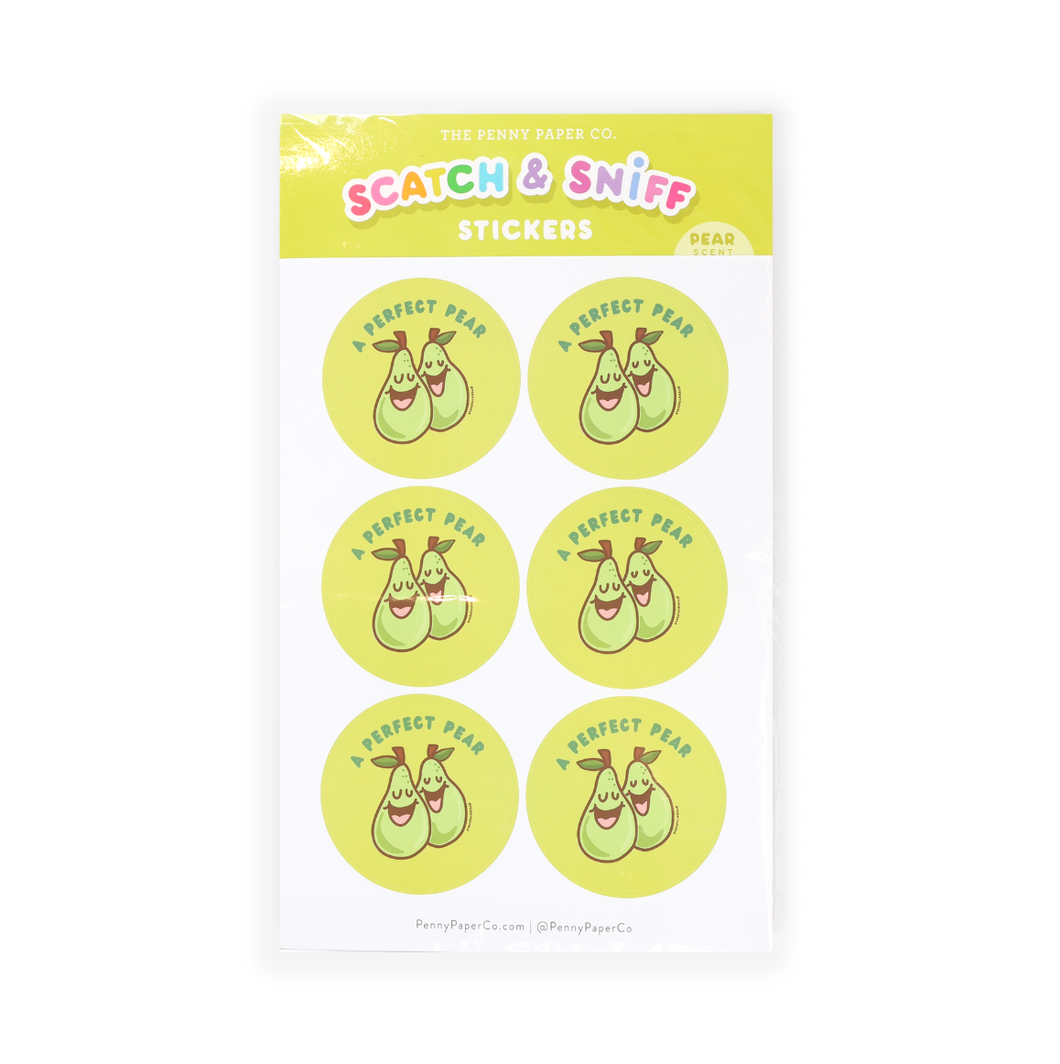 The Penny Paper Co. - Perfect Pear - Supersized Scratch and Sniff Stickers