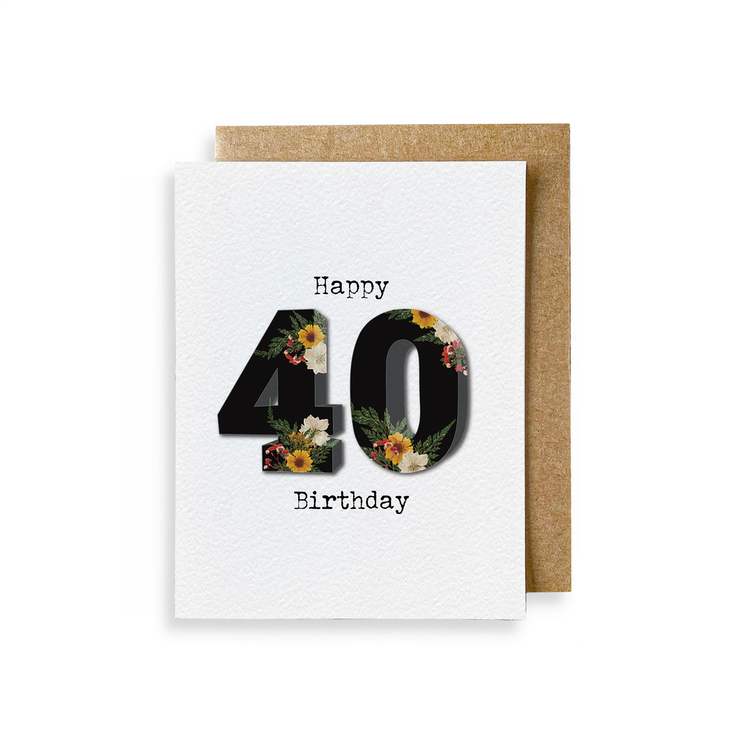 The Crafted Goat - 40th Birthday Card