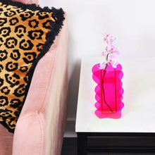 Load image into Gallery viewer, Flamingo Candles - Neon Pink Abstract Vase
