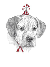 Load image into Gallery viewer, asher + arden -  Hearts Hat Dog Love card

