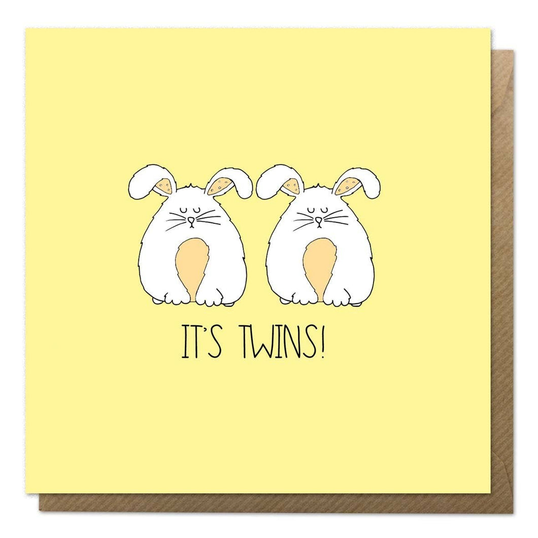 Neon Magpie - New Baby Twins Card
