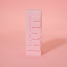 Load image into Gallery viewer, Flamingo Candles - HUN Slogan Block Pillar Candle
